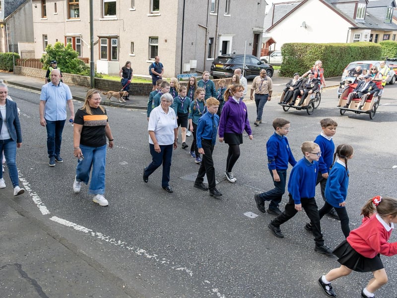 Pupils from Grangemouth primary schools take part in the parade