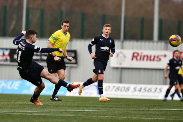 04-03-2023. Picture Michael Gillen. FALKIRK. Falkirk Stadium. Falkirk FC v Peterhead FC. Season 2022 - 2023. Matchday 27. SPFL cinch League One.