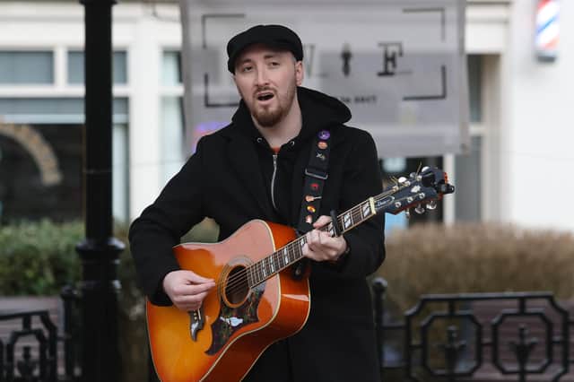 Calum Baird was one of the afternoon's performers at the Meet me at the band stand event on Saturday.  (Pics: Scott Louden)