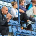 Shire manager Pat Scullion was sent to stand for second half (Pics by Scott Louden)