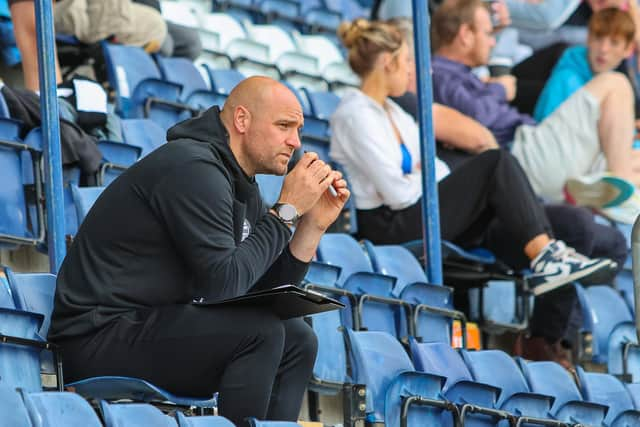 Shire manager Pat Scullion was sent to stand for second half (Pics by Scott Louden)