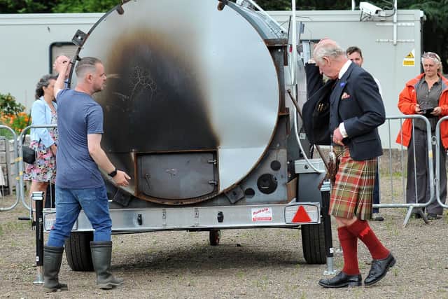 Sean was able to show King Charles how they make the product on site.