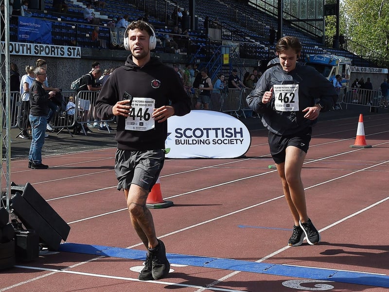 This competitor looks like he could run another 10k as long as he had his top tunes blasting in his ears