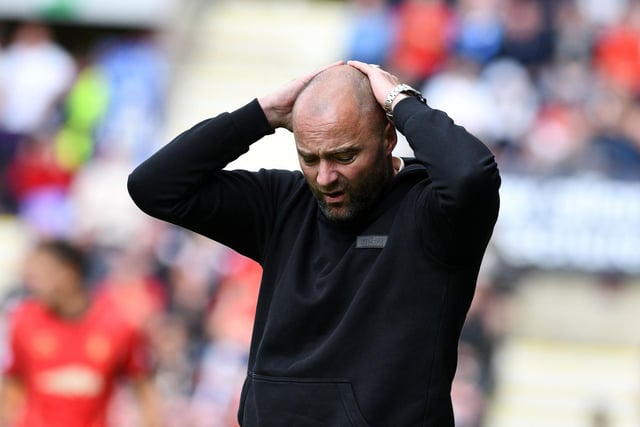 James McPake reacts to a near miss at East End Park
