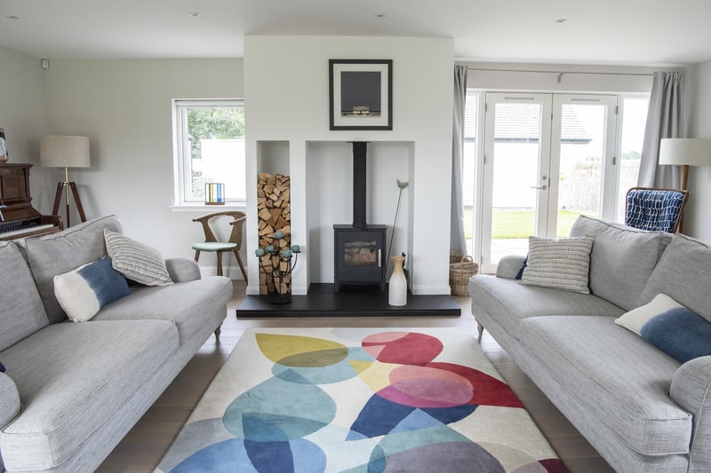 The bright living space.