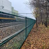 The new fencing provides a boundary between the train tracks and Jupiter