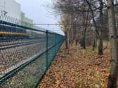 The new fencing provides a boundary between the train tracks and Jupiter