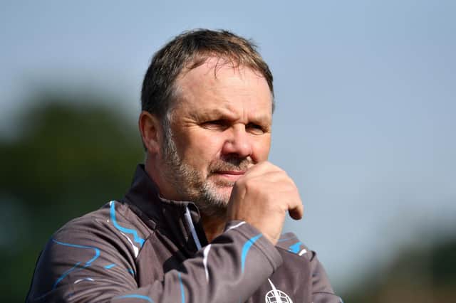Falkirk assistant boss Paul Smith on the touchline (Photo: Michael Gillen)