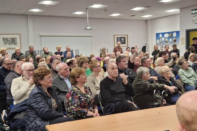 A packed public meeting organised by Grangemouth Community Council. Pic: Contributed