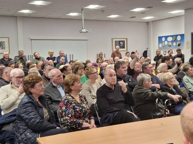 A packed public meeting organised by Grangemouth Community Council. Pic: Contributed