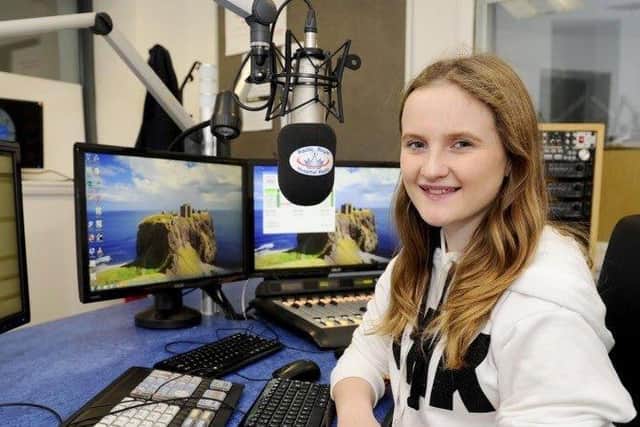 Larbert High School pupil Amy Cardno has been working at Forth Valley Royal Hospital's Radio Royal since she was 13