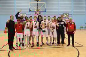Fury’s senior men celebrate their stunning SBC play-off success over the weekend that sealed a treble-winning season (Pictures: Submitted)