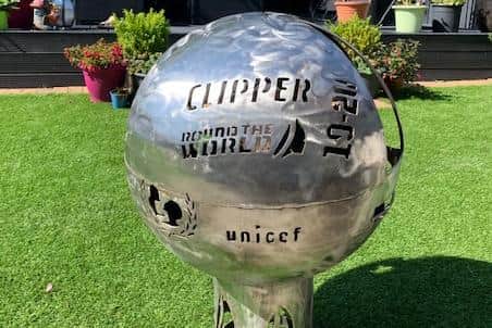 A fire pit created by WKD Burners and auctioned off by Clipper racer Lee Callaghan raised more than £1000 for UNICEF.