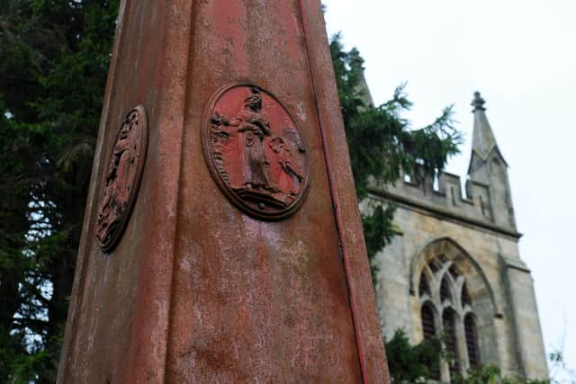 The Bruce Obelisk in the grounds of Larbert Old Church. Pic: Michael Gillen