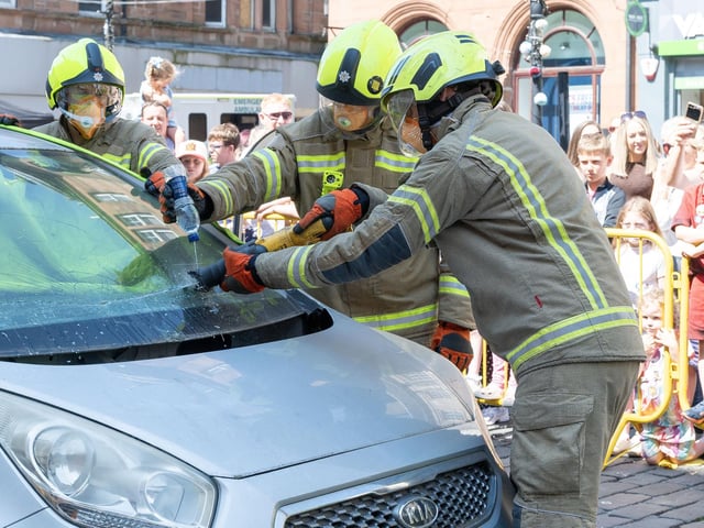 Casualty removal with assistance from the Scottish Ambulance Service demonstration.
