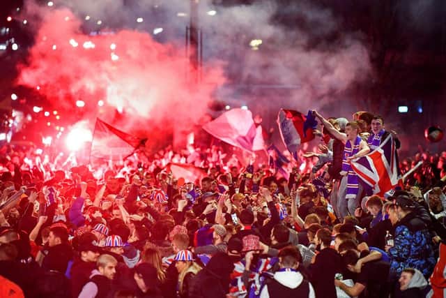 Deputy First Minister John Swinney has branded the behaviour of some Rangers fans “shameful” and “an absolute disgrace”, after thousands of them broke lockdown rules to celebrate their club’s Scottish Premiership title victory. (Photo by Jeff J Mitchell/Getty Images)
