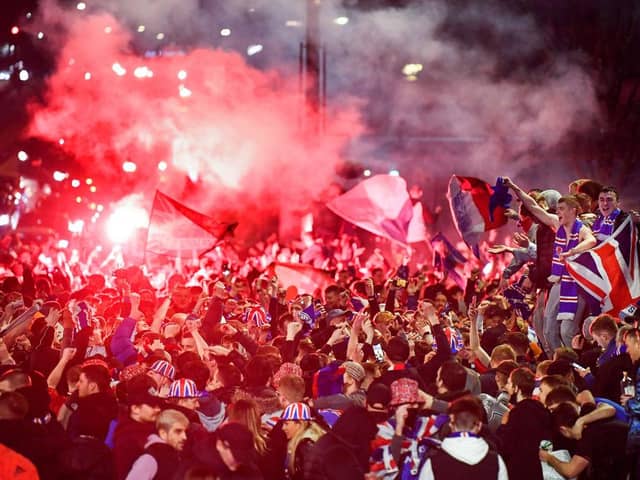 Deputy First Minister John Swinney has branded the behaviour of some Rangers fans “shameful” and “an absolute disgrace”, after thousands of them broke lockdown rules to celebrate their club’s Scottish Premiership title victory. (Photo by Jeff J Mitchell/Getty Images)
