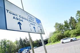 Overnight roadworks will affect motorists in and around the Earlsgate roundabout. Pic: Falkirk Council