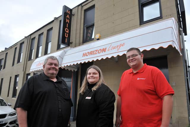 Steven Dougall, the new owner and director of the Maniqui in Falkirk, is being assisted by daughter Frankee and son Stewart. Picture: Michael Gillen.