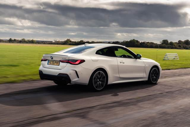 The M Sport pack adds some gloss black highlights and carbon-effect trim