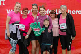 The Finlay and Brown families from Bo'ness who took part in Sunday's Race for Life