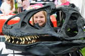Hollie Gordon examines the skull at last year's science festival events.  (Pic: Mark Ferguson)