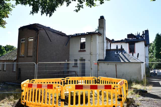 The damage can be seen at the former Larbert care home. Pic: Michael Gillen