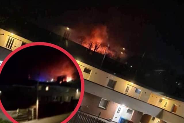 The blaze seen from a residential area in Bo'ness (Photo: Tina Paterson).