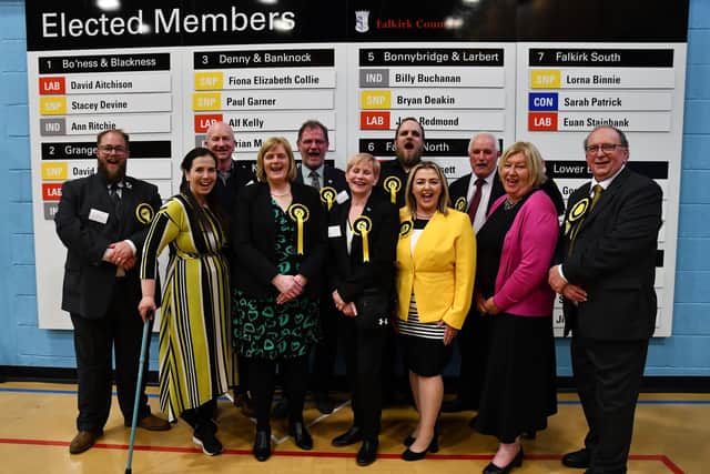 SNP councillors elected to Falkirk Council (missing David Balfour) will form a minority adminstration