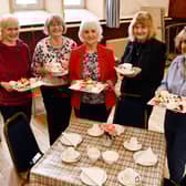 Snowdrop Cafe organisers: Louisa McGrandles, Grace Brown, Janice Morrison, Alice Cumming and Helen Watson. Not pictured Rosemary Taylor and Rona Wearing. Pic: Michael Gillen