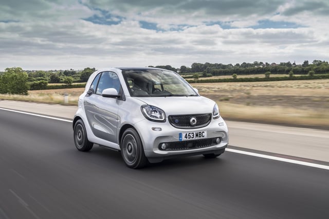 Smart’s unique two-seater city car has been reinvented for the electric age. The shape is instantly recognisable but the tiny petrol motor has been replaced by a single 80bhp electric motor. A 17kWh battery offers between 75 and 80 miles of range, and charging at a domestic 7kW wallbox takes just under three and a half hours. If the tiny two-door isn’t big enough, there’s always its big brother (see below).
