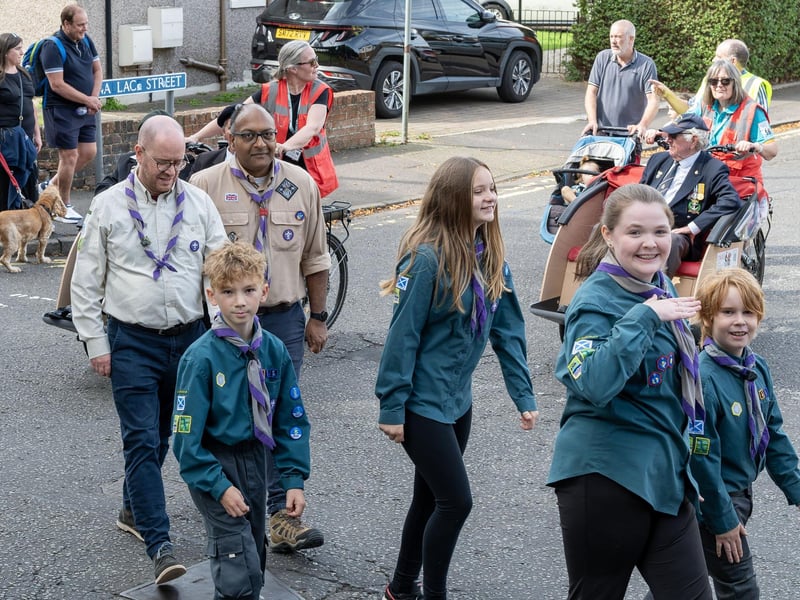 Scouts were out and about for Armed Forces Day