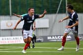 Dylan Tait grabbed a goal in Falkirk's 2-0 win over Dundee United (Photo: Michael Gillen)