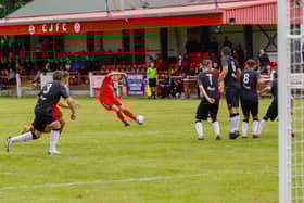 Camelon go 2-1 ahead against Blackburn.