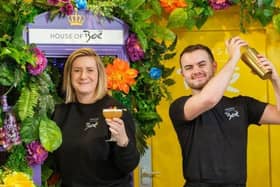 Retail manager Nadia Moreland and retail sales advisor Calum King created some suitably colourful cocktails for the shop's official opening in the town's High Street.