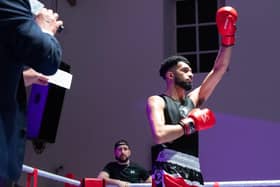 Elite welterweight boxing ace Balaal Waheed secured a thrilling victory (Photo: Eindp Sports Photography)