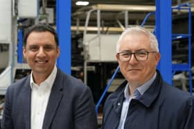 Labour candidate for Falkirk West, Paul Godzik, with Anas Sarwar