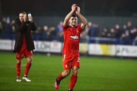 Leon McCann has been in very good form at left back for Falkirk this season (Pic Michael Gillen)