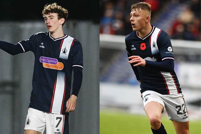 Miller Thomson and Luke Graham in Falkirk colours (Pics: Michael Gillen)