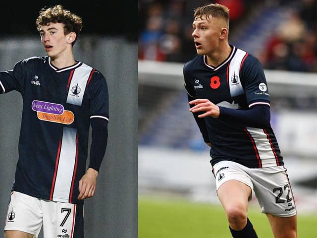 Miller Thomson and Luke Graham in Falkirk colours (Pics: Michael Gillen)