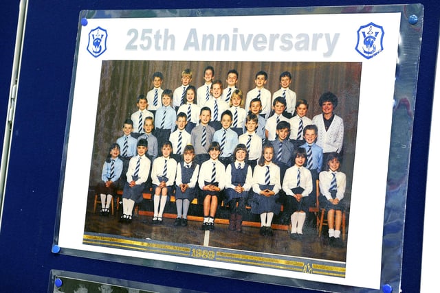 Pupils at the school during the 25th anniversary.