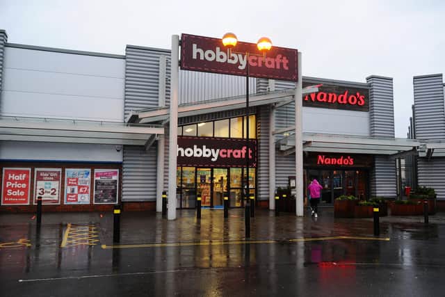 Hobbycraft and Nando's, Falkirk. Picture: Michael Gillen.