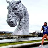 Olivia Varellie began her solo half marathon at The Kelpies and completed it in a time of one hour, 23 minutes and 51 seconds