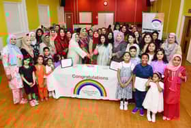 Rainbow Muslim Women’s Group in Falkirk being awarded Outstanding Achievement in Health and Wellbeing Award as part of the Celebrating Volunteering Awards for Volunteers’ Week 2024 at CVS Falkirk. Pic: Michael Gillen