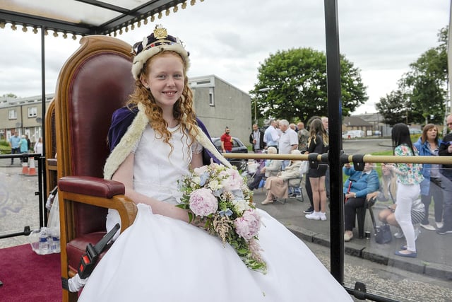 Queen Andrea Robertson during the procession.