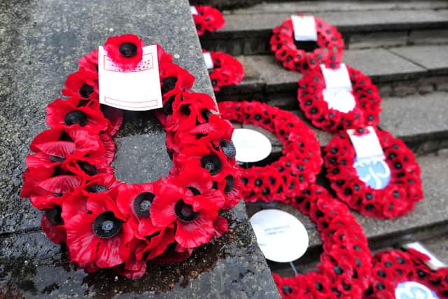 No wreaths will be laid in Bonnybridge for Remembrance Sunday after the planned ceremony was cancelled in line with coronavirus safety guidelines. Picture: Alan Murray