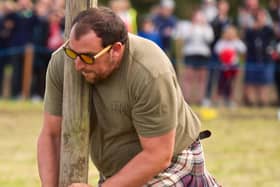 Maddiston strongman Kyle Randalls will take on the Bruce Challenge at the virtual Stirling Highland Games 2021. Picture: Bryan Robertson.