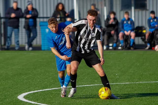 Keir Stevenson scores twice for Dunipace this weekend (Pic: Scott Louden)