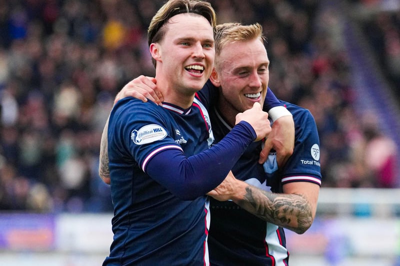 November 2, 2024, championship: Falkirk 6, Morton 0 Goals from Brad Spencer at the double on 46 minutes and 82, Keelan Adams on 16, Ethan Ross on 37, Gary Oliver on 52 and Calvin Miller on 34 saw the Bairns hit Morton for six to record their biggest win against them since a 7-0 thumping in the old Scottish first division in January 1922. Ross is pictured celebrating scoring to make it 2-0 with Miller (Photo by Simon Wootton/SNS Group)