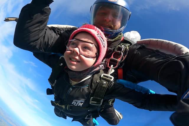 Tyler and Kerri travelled to Denmark with her partner Nathan Pope and his daughter Grace (12) who also took the plunge.